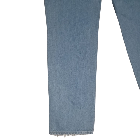 Reformation Women Zoe High Rise Loose Jean Wash Montauk Distressed Raw Jeans 29 - Picture 4 of 9